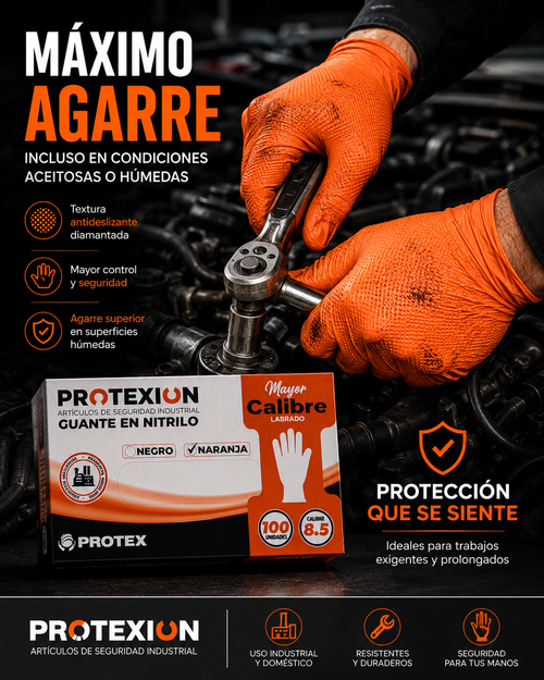 Guante de Nitrilo Diamantado